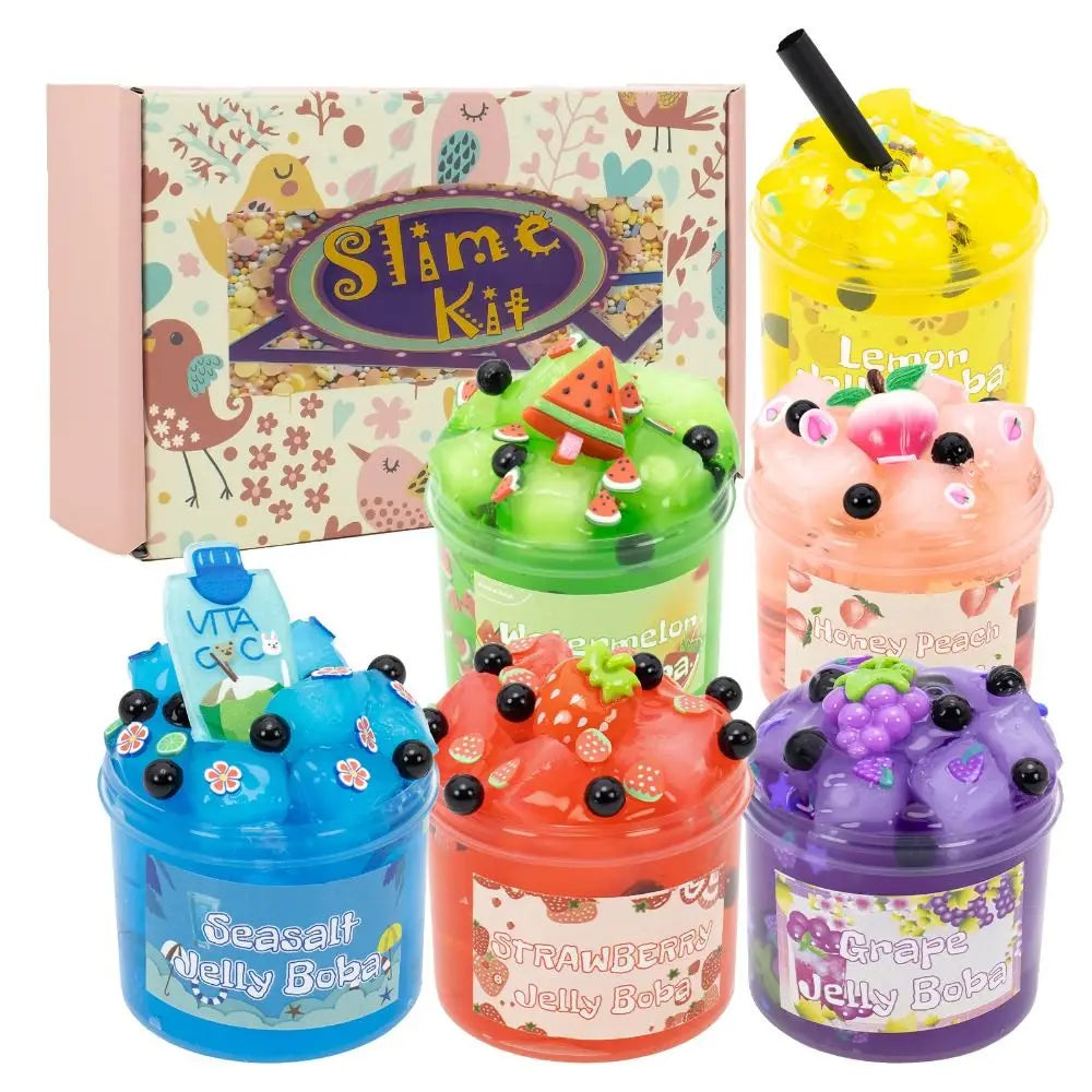 Soft 300ml/70ml Slime Kit Fruit Crunchy